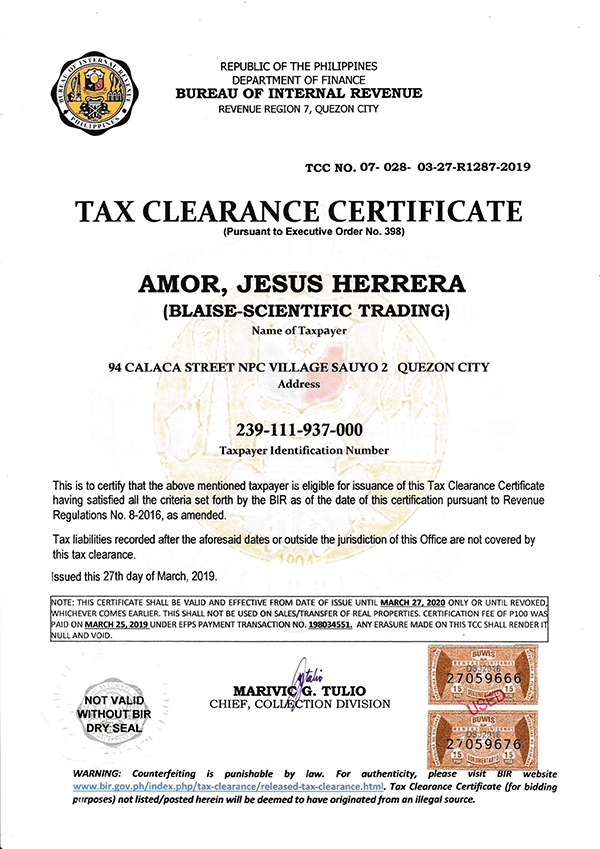 Tax Clearance image